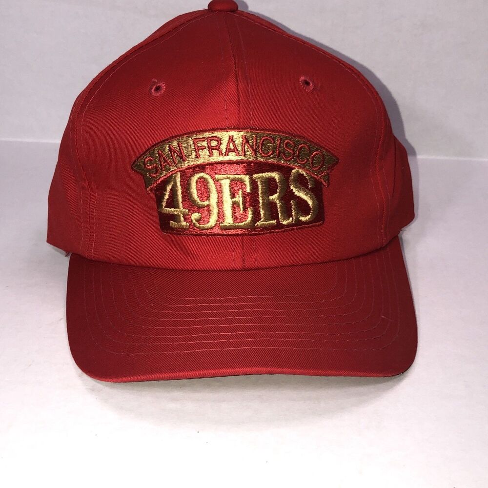 Vintage Sports Specialties  San Francisco 49ers NFL  All Red  Snapback Hat EUC!!